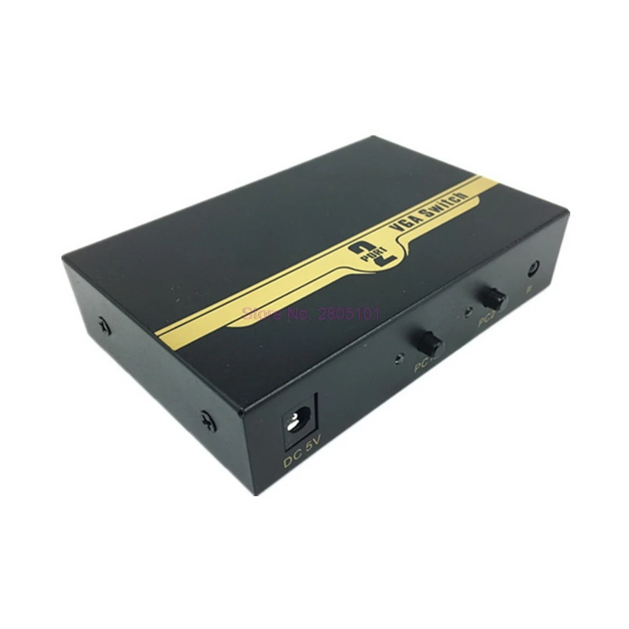 dhl or fedex 100pcs 2 port VGA Switch Splitter Switcher 2 In 1 Out Two Way VGA 500MHz 2560x1600 Switch box+IR Controller 
dhl or fedex 100pcs 2 port VGA Switch Splitter Switcher 2 In 1 Out Two Way VGA 500MHz 2560x1600 Switch box+IR Controller