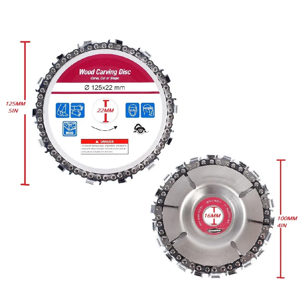2 Pcs Angle Grinder Disc Chain Saw Disc Set 4 Inch 22T 5 Inch 14T For Wood Carving Sculpting Cutting Tools Garden Tools
2 Pcs Angle Grinder Disc Chain Saw Disc Set 4 Inch 22T 5 Inch 14T For Wood Carving Sculpting Cutting Tools Garden Tools