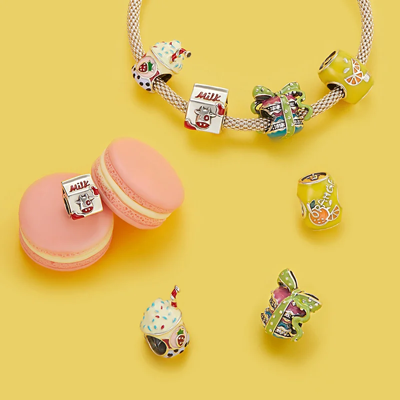 WOSTU 925 Sterling Silver Milk Macarons Ice-cream Tea Orange Juice Charm Heart Charm Beads Fit Original Bracelet DIY Jewelry
WOSTU 925 Sterling Silver Milk Macarons Ice-cream Tea Orange Juice Charm Heart Charm Beads Fit Original Bracelet DIY Jewelry