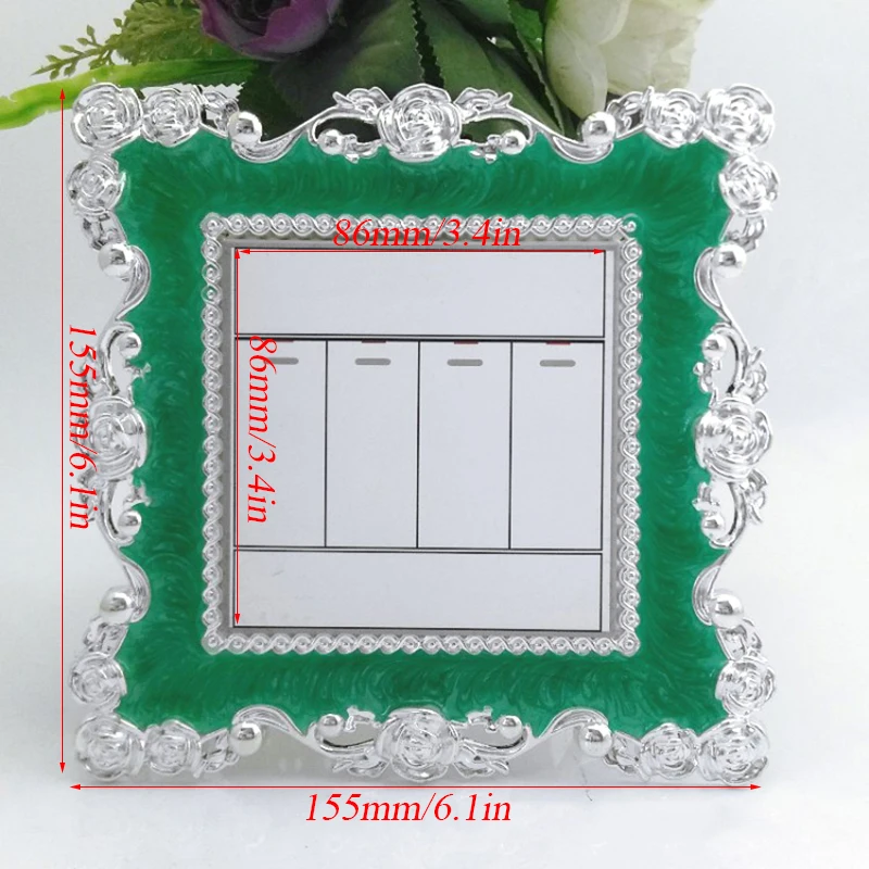 Light Socket Stickers Household Europe Style Switch Sticker Creative Resin Silver Rose Lace Protective Cover Home Decor
Light Socket Stickers Household Europe Style Switch Sticker Creative Resin Silver Rose Lace Protective Cover Home Decor
