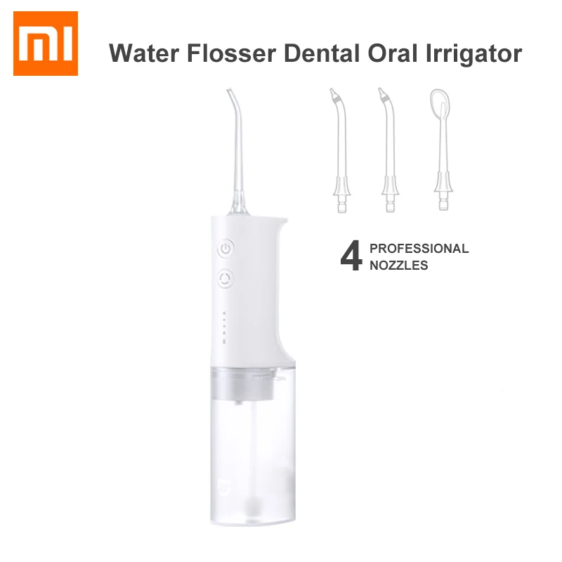 

Xiaomi Mijia Electric Oral Irrigator Water Flosser 200ml Capacity IPX7 Waterproof Water Toothpick Dental Care for Cleaning Teeth