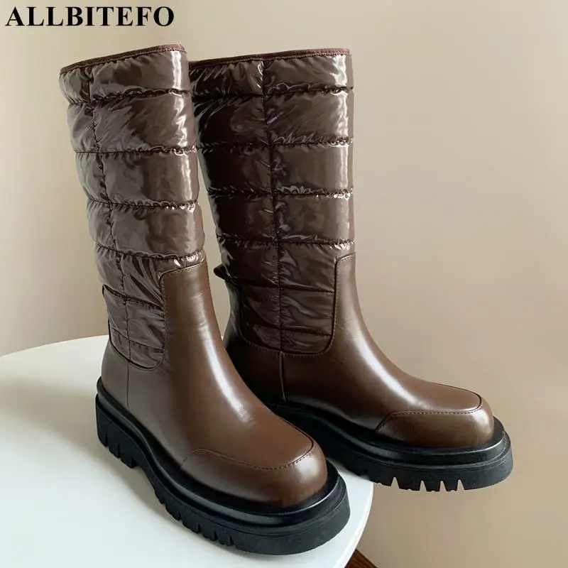 ALLBITEFO Genuine Leaher+PU Thick Heels Suitable For Below Zero Women Knee High Boots New Winter Warm Snow Women Boots
ALLBITEFO Genuine Leaher+PU Thick Heels Suitable For Below Zero Women Knee High Boots New Winter Warm Snow Women Boots
