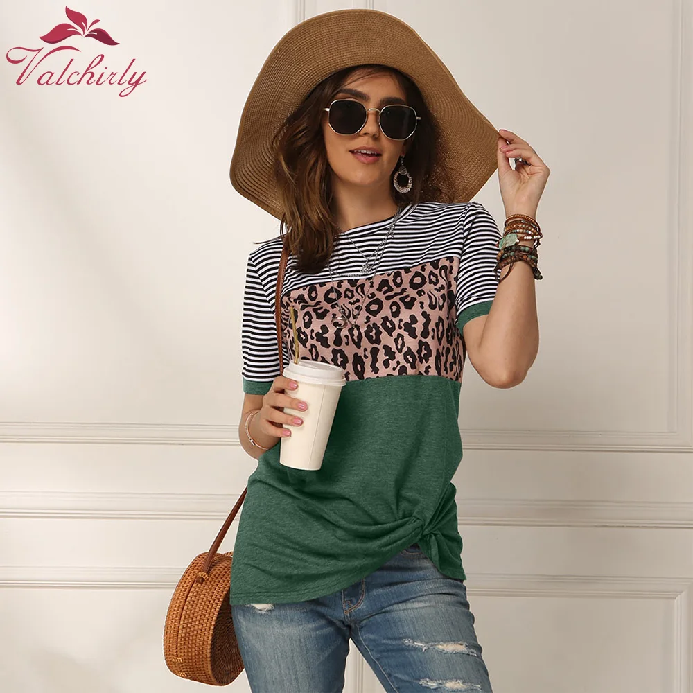 Women Summer Tee Shirt Female Casual Tops Fashion Streetwear Short Sleeves Leopard Stripe Print Cotton T Shirt
Women Summer Tee Shirt Female Casual Tops Fashion Streetwear Short Sleeves Leopard Stripe Print Cotton T Shirt