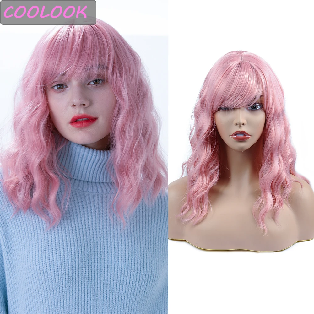 Синтетический короткий волнистый розовый парик для женщин, Короткие парики с челкой, из высокотемпературного волокна, для косплея, 14 дюймов
Синтетический короткий волнистый розовый парик для женщин, Короткие парики с челкой, из высокотемпературного волокна, для косплея, 14 дюймов