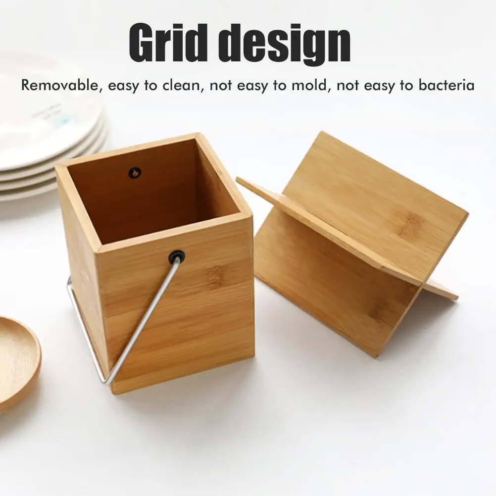 Kitchen Storage Bucket Bamboo And Wood Tableware Tube, Square Bamboo Kitchenware Storage Tube, Kitchen Shelf, Chopstick Tube
Kitchen Storage Bucket Bamboo And Wood Tableware Tube, Square Bamboo Kitchenware Storage Tube, Kitchen Shelf, Chopstick Tube