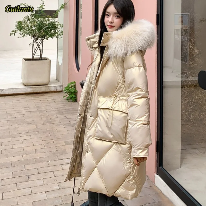 2021Winter Down Jacket Women Fashion Fur Collar Hooded Long Parkas Mujer Thick Cotton Padded Puffer Jacket Bubble Coat Female 
2021Winter Down Jacket Women Fashion Fur Collar Hooded Long Parkas Mujer Thick Cotton Padded Puffer Jacket Bubble Coat Female