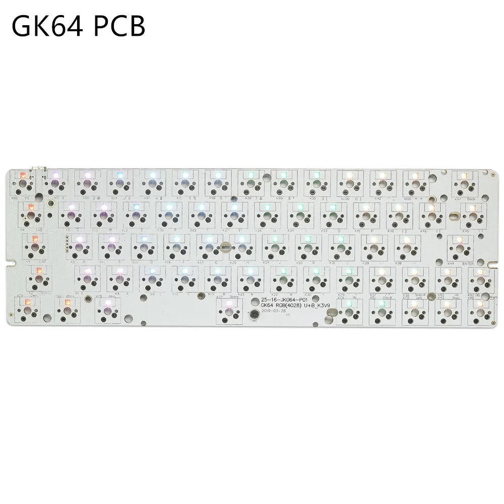 GK64 механическая клавиатура комплект без сварки RGB Tyce-c GH60 Gateron Cherry MX | Компьютеры и