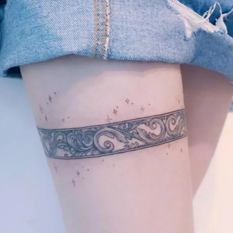 Lace tattoo stickers sexy personality leg lace girls waterproof long-lasting party decoration water transfer stickers
Lace tattoo stickers sexy personality leg lace girls waterproof long-lasting party decoration water transfer stickers