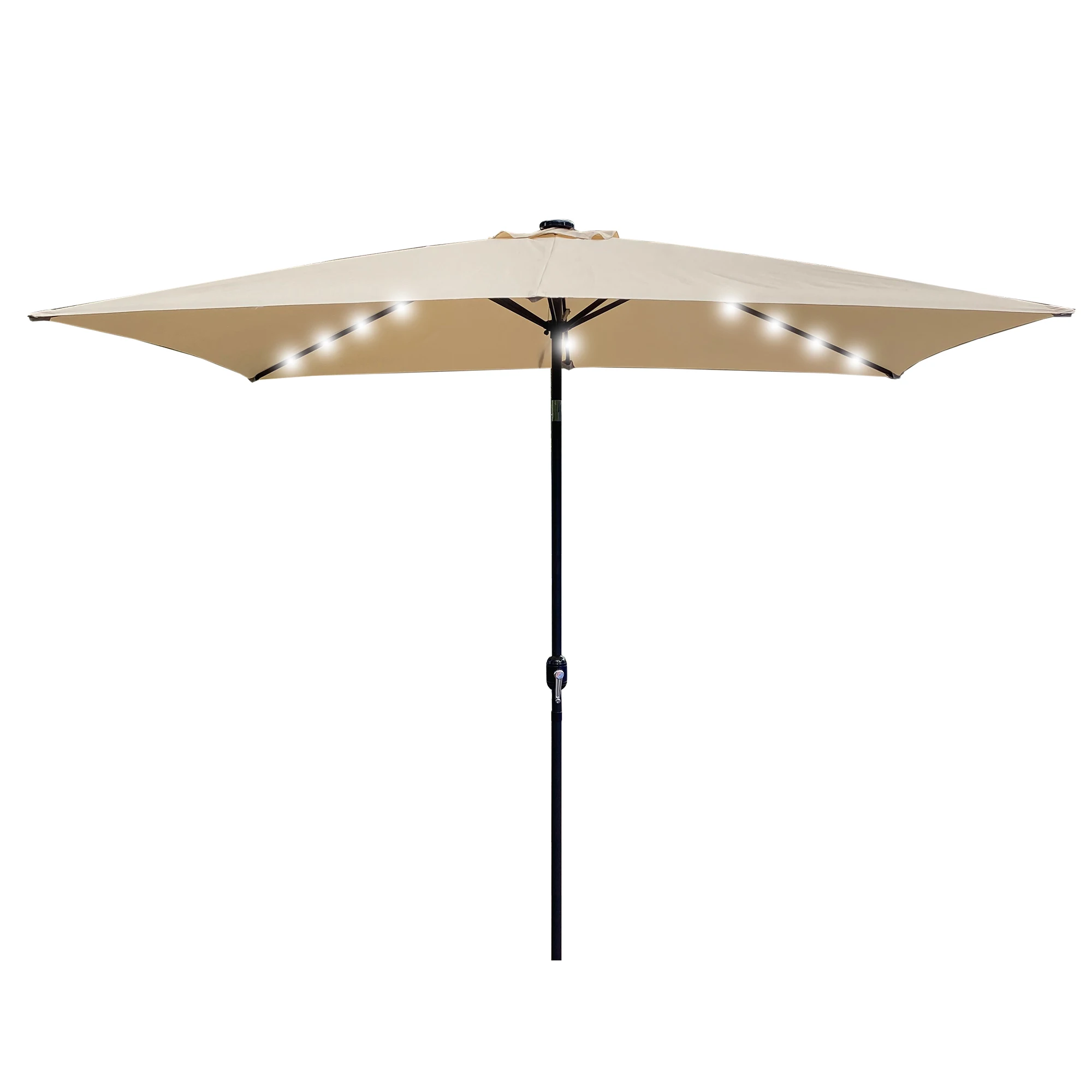 10*6.5Ft Rectangular Outdoor Patio Umbrellas With Crank And 26 LED Lights Weatherproof Resistant UV Protection Beach Umbrella
10*6.5Ft Rectangular Outdoor Patio Umbrellas With Crank And 26 LED Lights Weatherproof Resistant UV Protection Beach Umbrella
