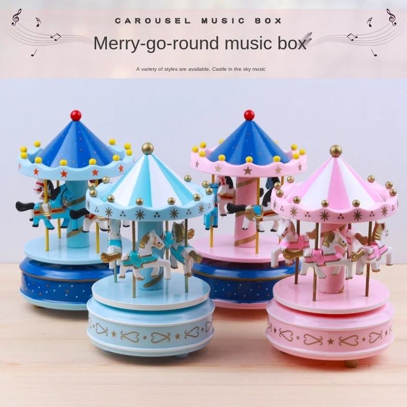 A variety of classic carousel music boxes creative Sky City cone top classical music box graduation gift
A variety of classic carousel music boxes creative Sky City cone top classical music box graduation gift