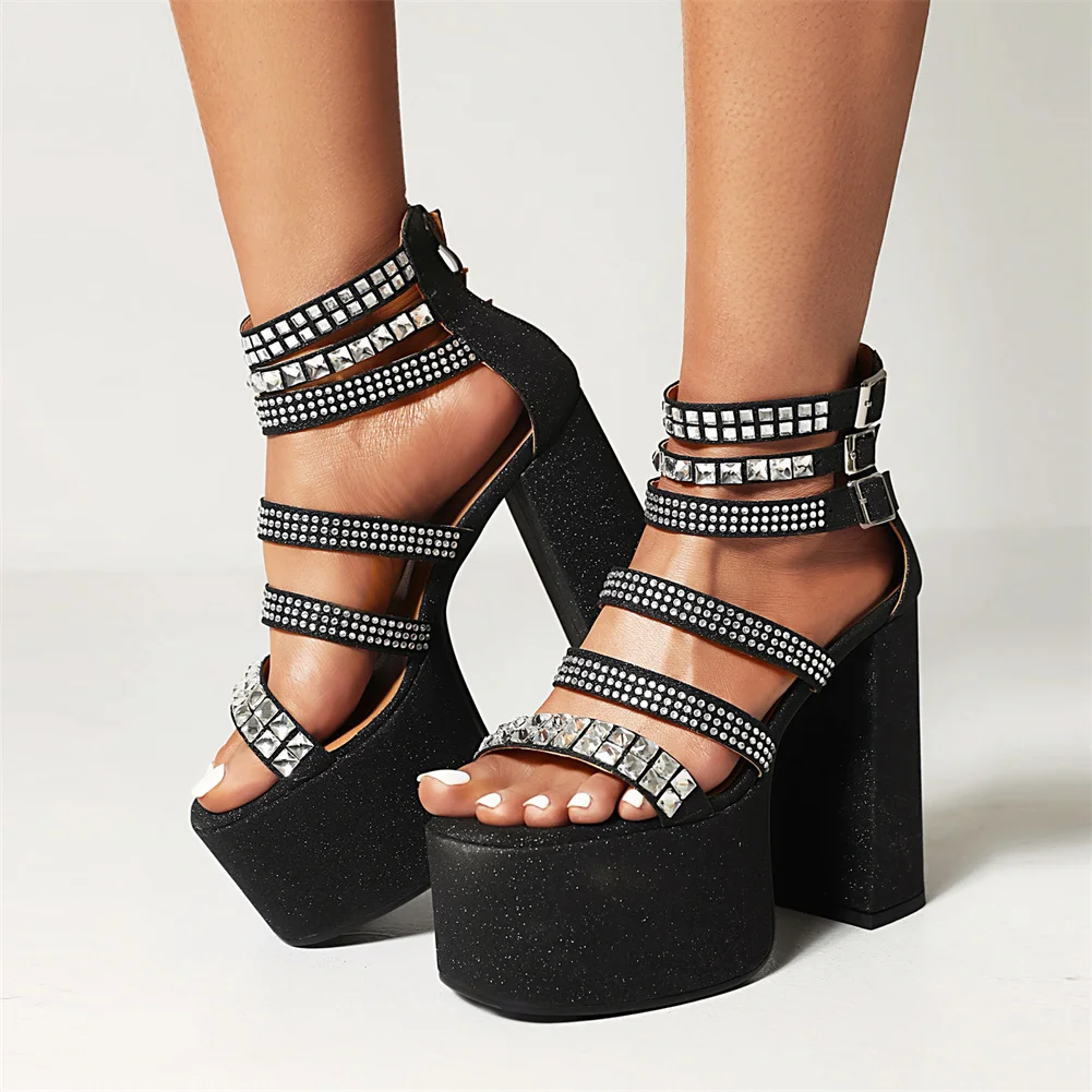 KarinLuna Brand New 2022 Summer Platform Sexy Square Heel Ankle Strap Super High Heel Crystal Fashion Cool Woman Shoes Sandals
KarinLuna Brand New 2022 Summer Platform Sexy Square Heel Ankle Strap Super High Heel Crystal Fashion Cool Woman Shoes Sandals
