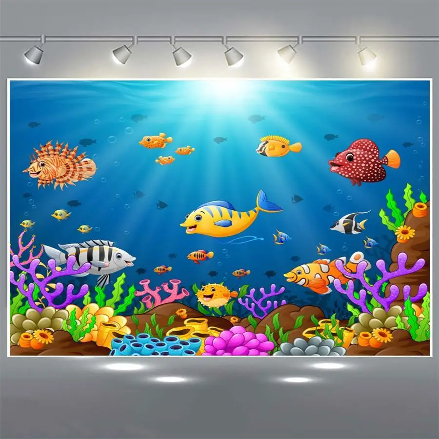 Underwater World Lion Elephant Little Musician Cartoon Children Photography Vinyl Background Family Photo Studio Props Backdrop
Underwater World Lion Elephant Little Musician Cartoon Children Photography Vinyl Background Family Photo Studio Props Backdrop