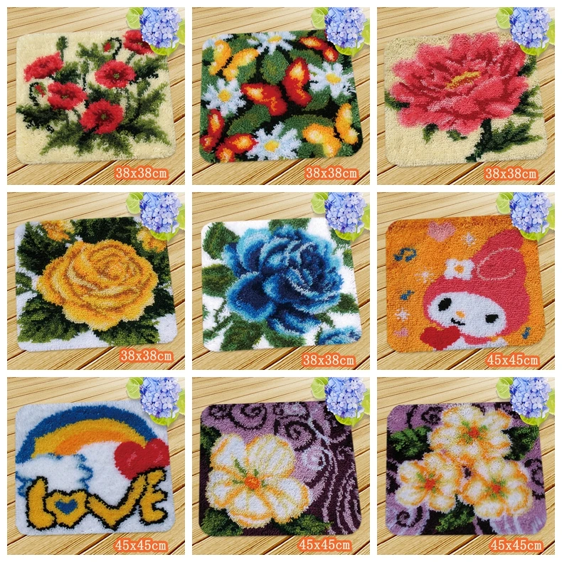 Защелка крючок Подушка Knooppakket Klink Haak Kleed Bloemen Сделай Сам набор Almofadas рукоделие