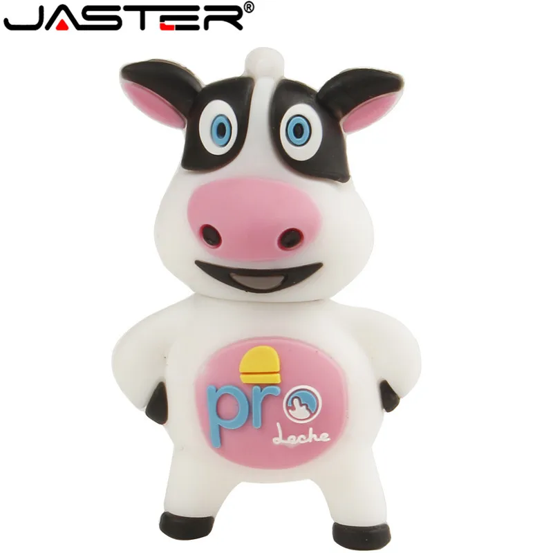 

JASTER New cute Dairy cow usb flash drive cow pendrive 4GB 8GB 16GB 32GB 64GB memory stick U disk