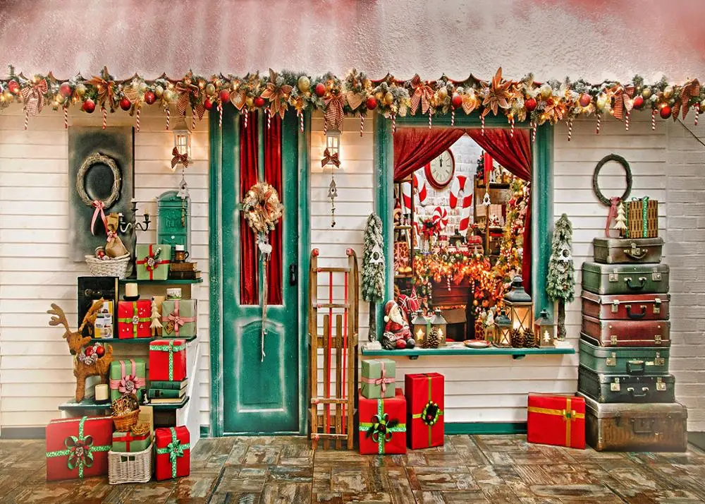 Christmas Store Background Merry Christmas Photography Backdrop Gift Window Door Wooden Floor Children Kid Infant Portrait
Christmas Store Background Merry Christmas Photography Backdrop Gift Window Door Wooden Floor Children Kid Infant Portrait