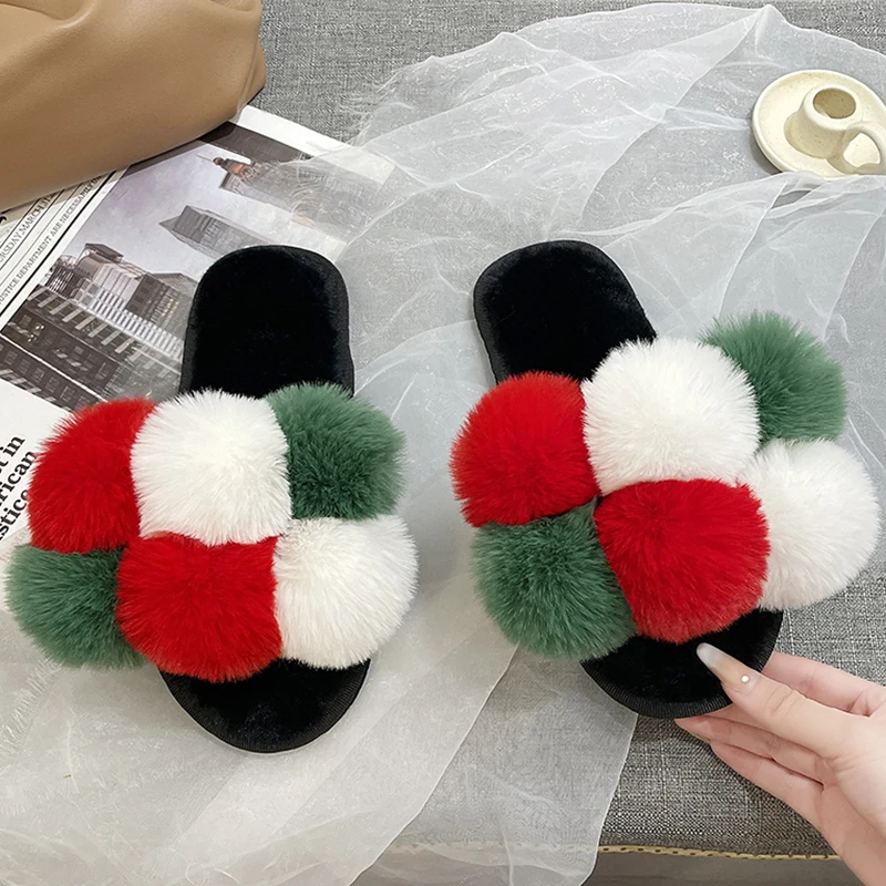 Female Furry Slippers Home Shoes Winter Mixed Colors Flip Flops Female Indoor Plush Flats Slides Ladies House Fur Slippers
Female Furry Slippers Home Shoes Winter Mixed Colors Flip Flops Female Indoor Plush Flats Slides Ladies House Fur Slippers