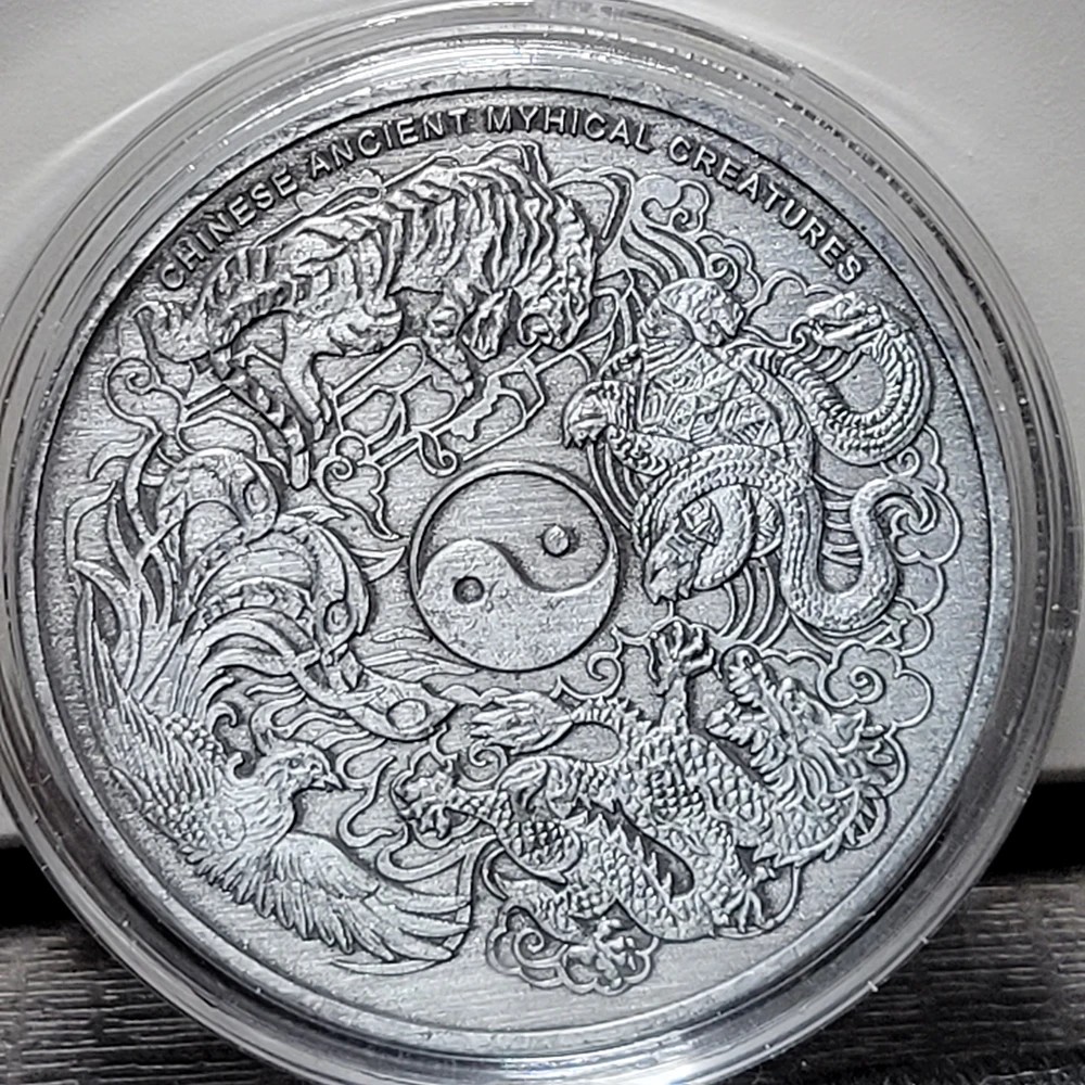 Chinese Ancient Mythical Creature Beast Tortoise Vermilion Animal Elizabeth II Queen Souvenirs Coin Medal Collectible Coins
Chinese Ancient Mythical Creature Beast Tortoise Vermilion Animal Elizabeth II Queen Souvenirs Coin Medal Collectible Coins