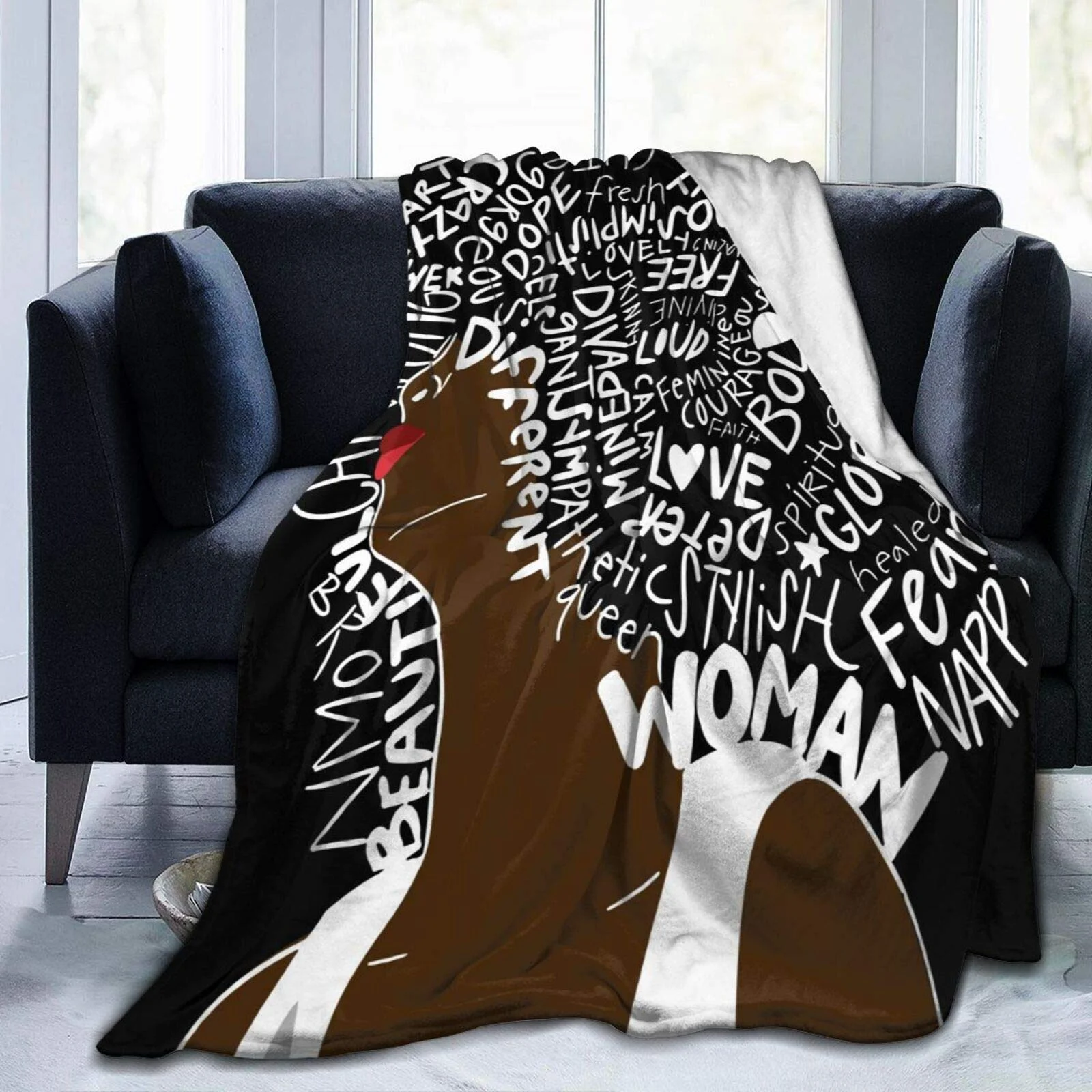 African American Woman With Inspirational Quotes Hair Flannel Blanket Warm Bedroom Bed Linen Living Room Sofa Towel 60*80 Inc
African American Woman With Inspirational Quotes Hair Flannel Blanket Warm Bedroom Bed Linen Living Room Sofa Towel 60*80 Inc