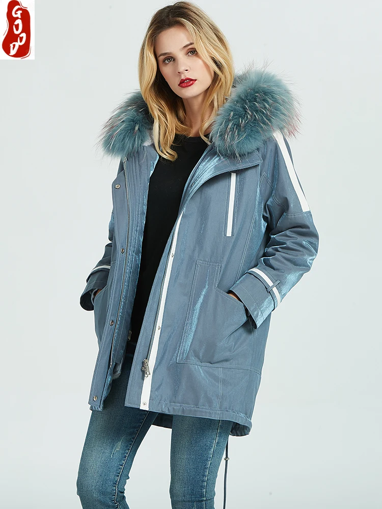 Winter Real Fur Coat Women 2021 Streetwear Thick Rex Rabbit Fur Liner Jacket Large Raccoon Fur Hooded Coats Hiver A19073
Winter Real Fur Coat Women 2021 Streetwear Thick Rex Rabbit Fur Liner Jacket Large Raccoon Fur Hooded Coats Hiver A19073