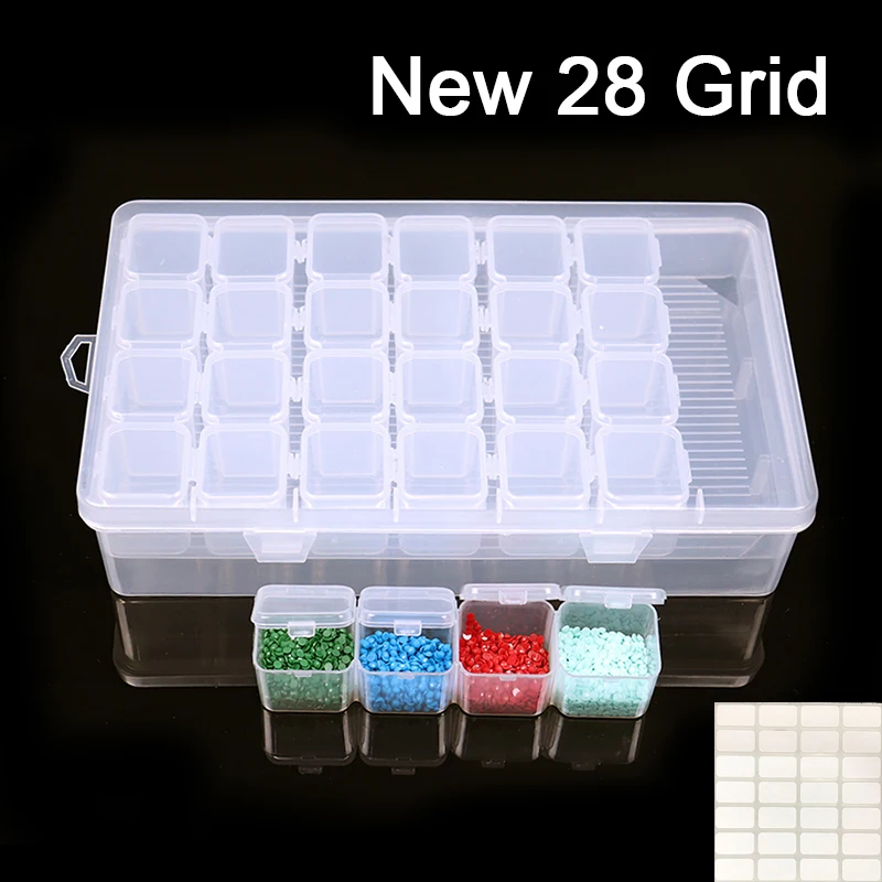 New Big 28 PCS Diamond embroidery Diamond painting tool! Daimond transparent plastic storage box, jewelry Drill Storage Box Gift
New Big 28 PCS Diamond embroidery Diamond painting tool! Daimond transparent plastic storage box, jewelry Drill Storage Box Gift