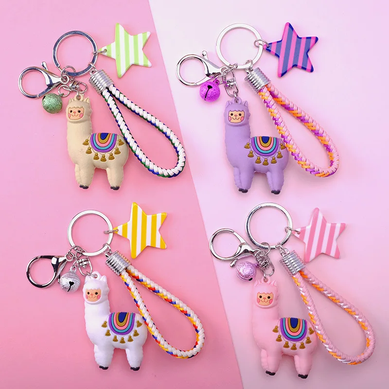 Cartoon Lamb Cute Luck Zodiac Alpaca keychain key ring Simulation Animals Pendant Creative Jewelry Gift Accessories llaveros
Cartoon Lamb Cute Luck Zodiac Alpaca keychain key ring Simulation Animals Pendant Creative Jewelry Gift Accessories llaveros
