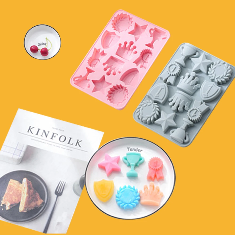 New Silicone Cake Mold Creative Trophy Crown shape 3D DIY Handmade Biscuits Candy Chocolate Mould Mousse Decoration Baking Tools
New Silicone Cake Mold Creative Trophy Crown shape 3D DIY Handmade Biscuits Candy Chocolate Mould Mousse Decoration Baking Tools