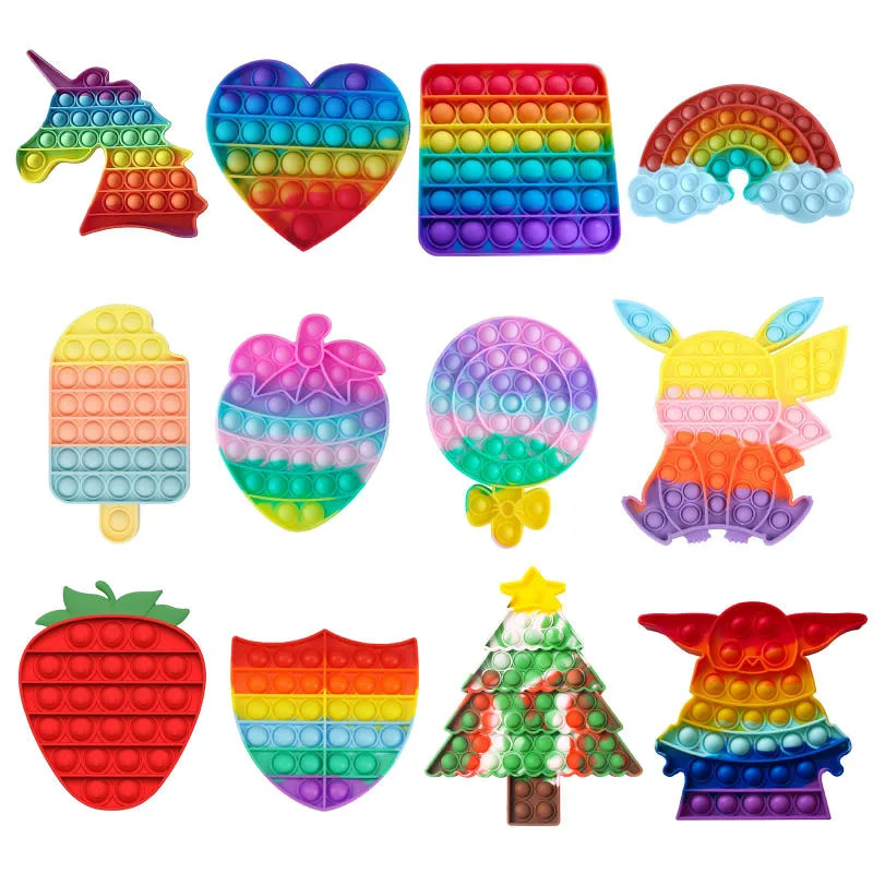 Rainbow Bubble Pops Fidget Kids Toy Sensory Autisim Special Need Its Anti-stress Stress Relief Squishy Fidget Toy Random Color
Rainbow Bubble Pops Fidget Kids Toy Sensory Autisim Special Need Its Anti-stress Stress Relief Squishy Fidget Toy Random Color
