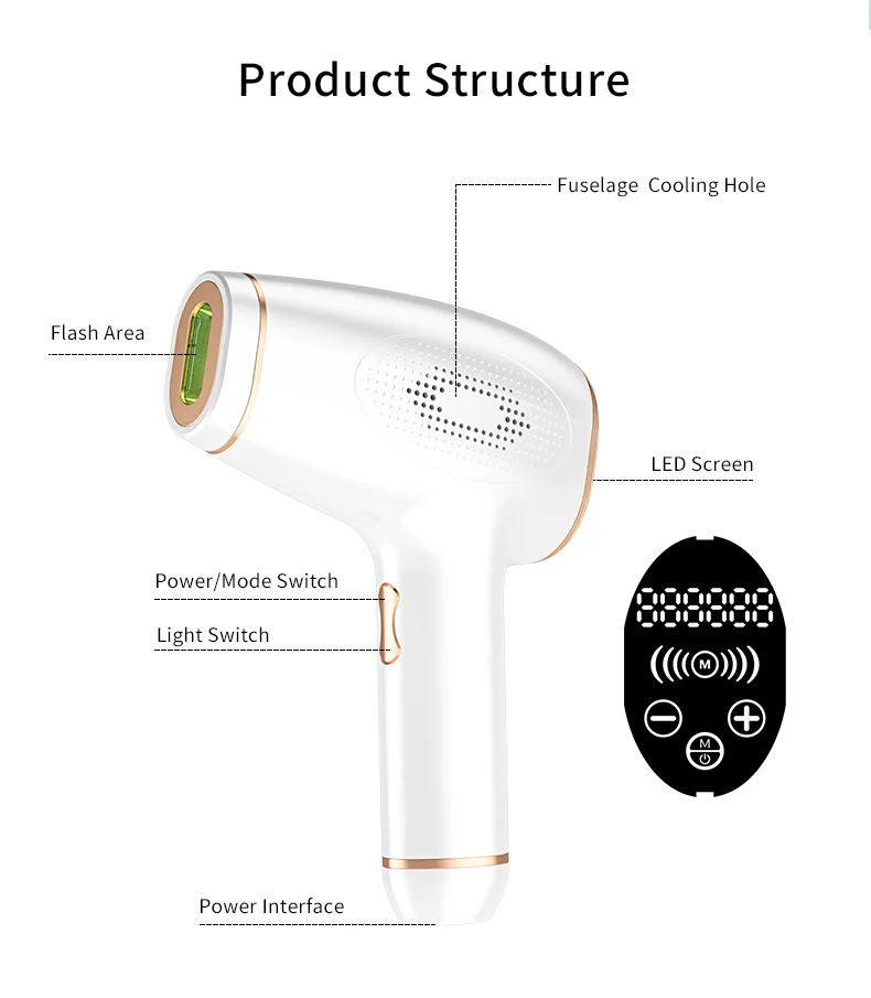 990000 Flashes Laser Epilator, Permanent IPL Photoepilator women Hair Removal Photo Painless electric Epilator dropshipping
990000 Flashes Laser Epilator, Permanent IPL Photoepilator women Hair Removal Photo Painless electric Epilator dropshipping