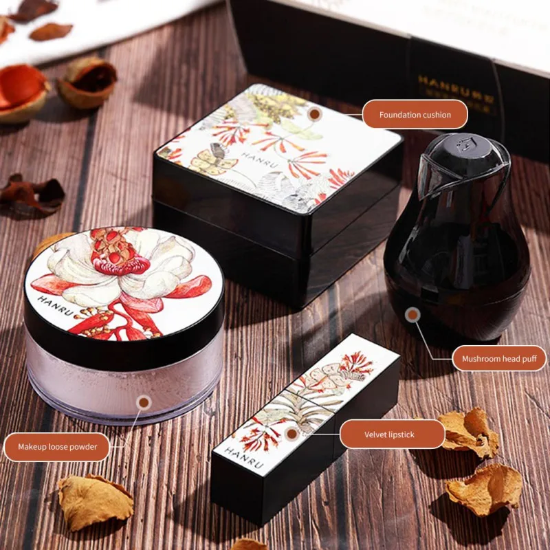 4pcs Makeup Set Loose Powder Air Cushion Foundation Cream Matte Lipstick Mushroom Head Powder Puff Cosmetic Kit E1
4pcs Makeup Set Loose Powder Air Cushion Foundation Cream Matte Lipstick Mushroom Head Powder Puff Cosmetic Kit E1