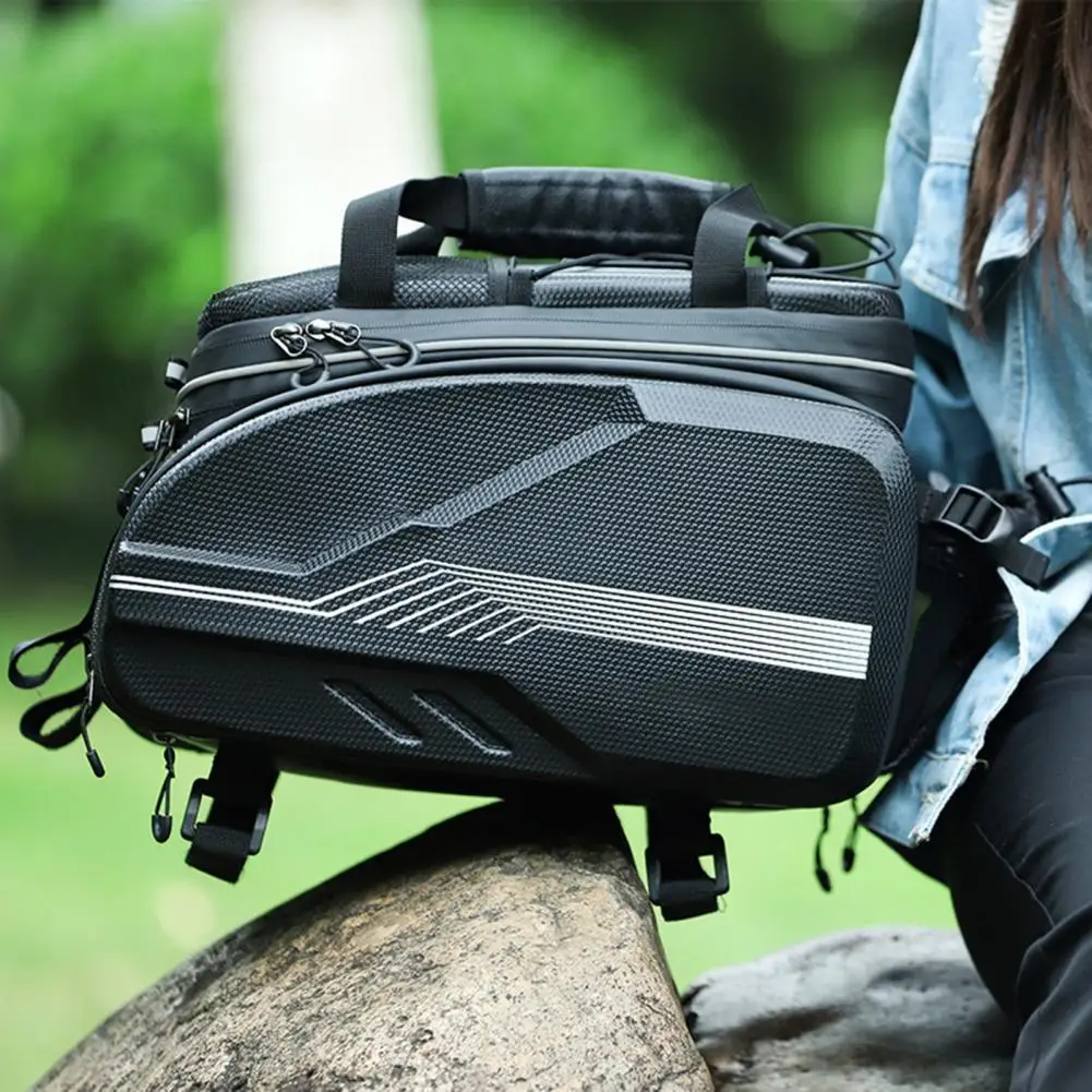 Велосипедная сумка, твердая оболочка, устойчивая к дождю, на заднюю стойку, светоотражающая, для горных велосипедов, аксессуары 
Велосипедная сумка, твердая оболочка, устойчивая к дождю, на заднюю стойку, светоотражающая, для горных велосипедов, аксессуары