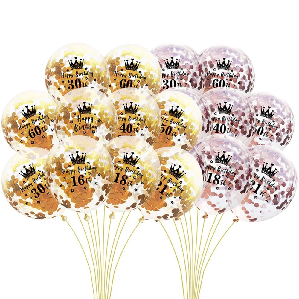 5pcs Rose Gold Confetti Latex Balloons Number Birthday Balloon Happy 18 21 30 40 50 60th Birthday Party Supplies Inflatable Ball
5pcs Rose Gold Confetti Latex Balloons Number Birthday Balloon Happy 18 21 30 40 50 60th Birthday Party Supplies Inflatable Ball