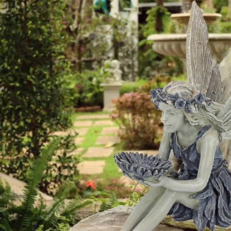 Sunflower Fairy Statue Garden Art Bird Feeder For Outdoors Garden Yard Decoration Resin Craft Accessories Home Decor Landscaping
Sunflower Fairy Statue Garden Art Bird Feeder For Outdoors Garden Yard Decoration Resin Craft Accessories Home Decor Landscaping