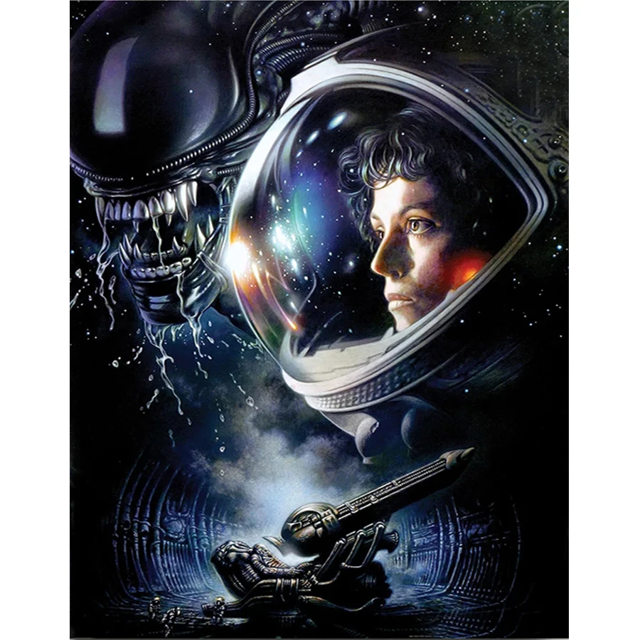 Фото Алмазная живопись Alien 1979 для творчества научная фантастика постер фильма вышивка