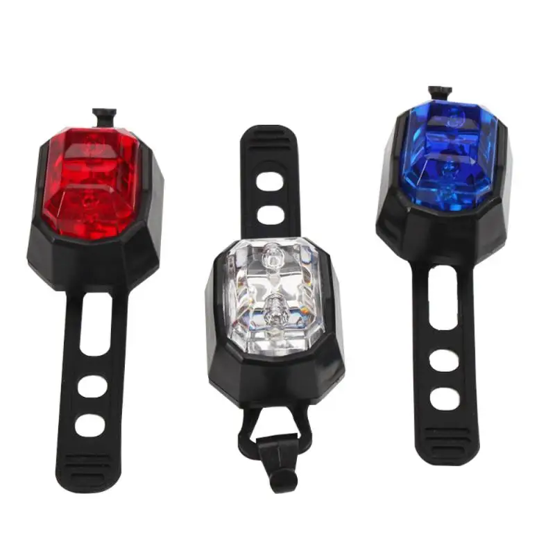 

Outdoor Bicycle Gem Taillights Mountain Bike Waterproof Rear Light Night Cycling Safety Warning Lamp With 2 CR2032 Batteries