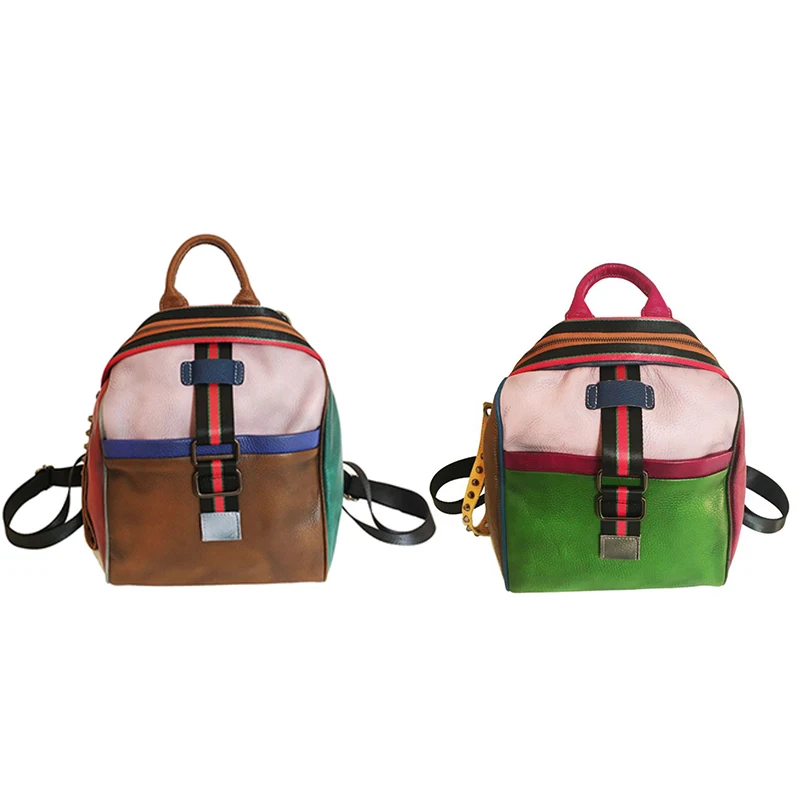 Retro Style Ethnic Elements Handmade Leather Backpack School Bag Women's Shoulder Bag 
Retro Style Ethnic Elements Handmade Leather Backpack School Bag Women's Shoulder Bag