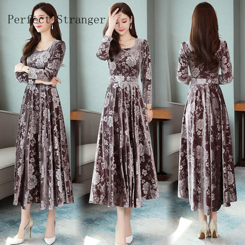 2021 Spring Autumn New Arrival High Quality Plus Size S-4XL Round Collar Flower Printed Long Sleeve Woman Long Velvet Dress
2021 Spring Autumn New Arrival High Quality Plus Size S-4XL Round Collar Flower Printed Long Sleeve Woman Long Velvet Dress
