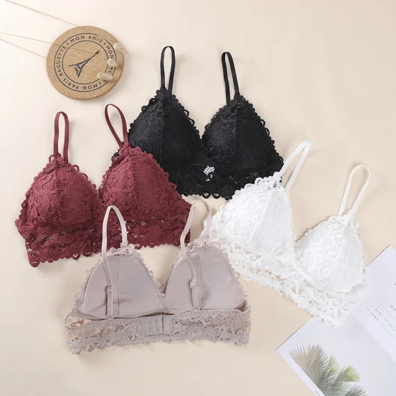 bras For Women Lace bralette Wirefree bra Soft brassiere Thin Underwear Seamless Gathered Sexy Lingerie French Floral Lace bra
bras For Women Lace bralette Wirefree bra Soft brassiere Thin Underwear Seamless Gathered Sexy Lingerie French Floral Lace bra