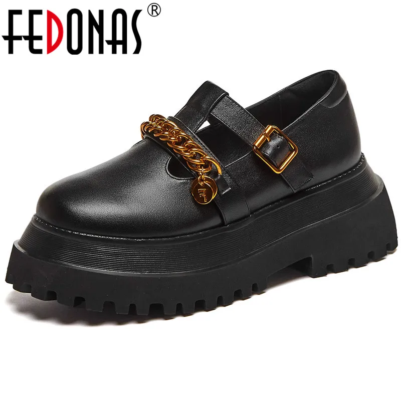 Женские туфли на платформе FEDONAS, черные туфли из натуральной кожи на плоской подошве с круглым носком, Женская офисная обувь
Женские туфли на платформе FEDONAS, черные туфли из натуральной кожи на плоской подошве с круглым носком, Женская офисная обувь