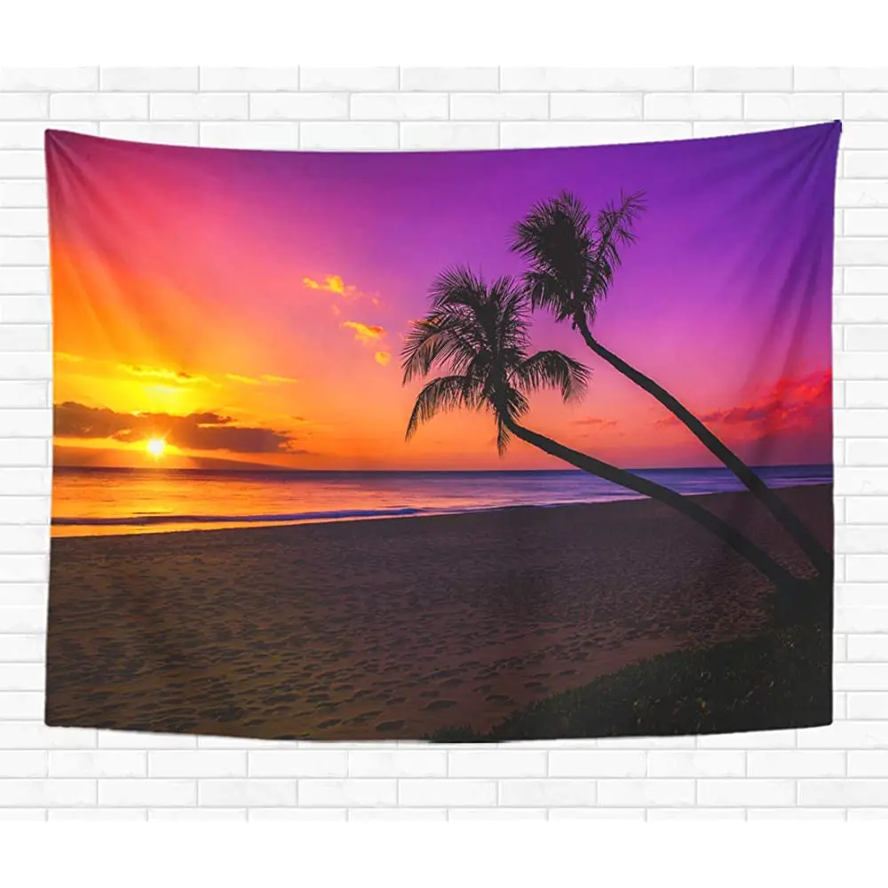 Assp Tapestry Orange Beach Sunset Two Palm Trees Red Carribean Caribbean Home Decorative Wall Hanging Tapestries for Living Room
Assp Tapestry Orange Beach Sunset Two Palm Trees Red Carribean Caribbean Home Decorative Wall Hanging Tapestries for Living Room
