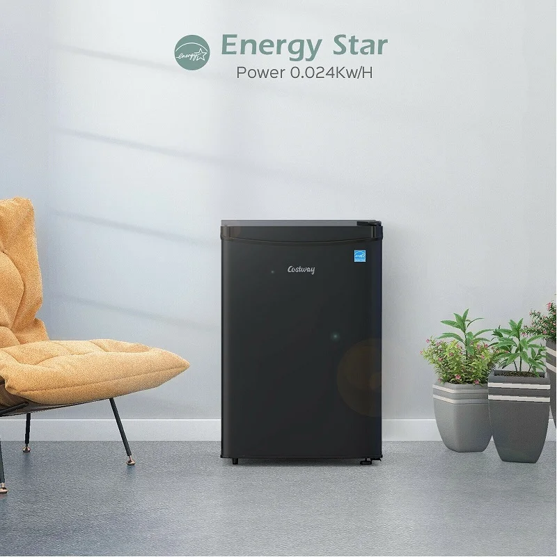Costway 2.5 Cu Ft Compact Single Door Refrigerator with Freezer Adjustable Temperature Large Capacity Low Energy Consumption
Costway 2.5 Cu Ft Compact Single Door Refrigerator with Freezer Adjustable Temperature Large Capacity Low Energy Consumption