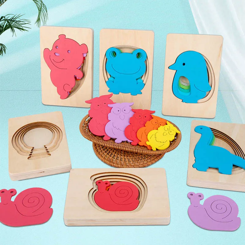 Kids Wooden Toys For Children Animal Carton 3D Puzzle Multilayer Jigsaw Puzzles Baby Montessori Toys Child Early Educational Aid
Kids Wooden Toys For Children Animal Carton 3D Puzzle Multilayer Jigsaw Puzzles Baby Montessori Toys Child Early Educational Aid