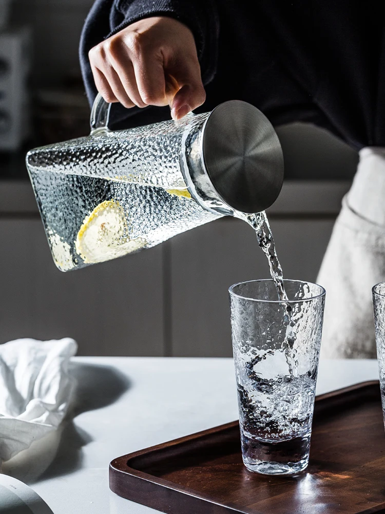 Household hammer pattern cool kettle glass kettle high temperature resistant thickened cold water kettle boiling kettle cup set
Household hammer pattern cool kettle glass kettle high temperature resistant thickened cold water kettle boiling kettle cup set