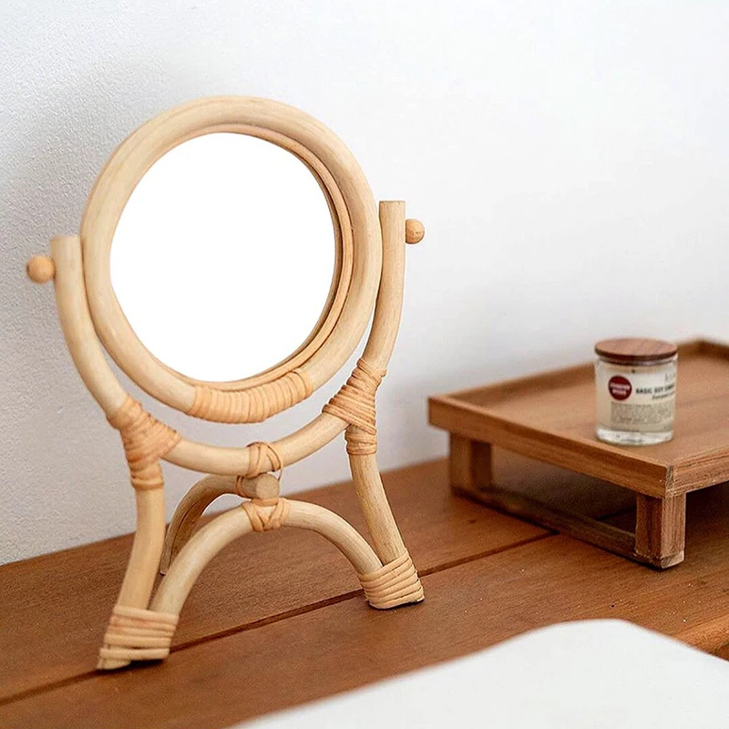 INS Style Rattan Woven Mirror зеркало Rotates Desktop Makeup Mirrors Restore Household Decoration Ancient Ways Upright Dressing
INS Style Rattan Woven Mirror зеркало Rotates Desktop Makeup Mirrors Restore Household Decoration Ancient Ways Upright Dressing
