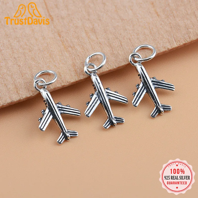 TrustDavis Real 925 Sterling Silver Thai Silver Aircraft Charm Pendant Handmade DIY Accessories Fine Jewelry Wholesale HY092
TrustDavis Real 925 Sterling Silver Thai Silver Aircraft Charm Pendant Handmade DIY Accessories Fine Jewelry Wholesale HY092