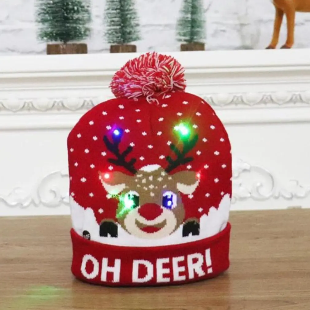LED Christmas Hat Sweater Knitted Beanie Christmas Light Up Knitted Hat Christmas Gift for Kids Xmas 2021 New Year Decorations
LED Christmas Hat Sweater Knitted Beanie Christmas Light Up Knitted Hat Christmas Gift for Kids Xmas 2021 New Year Decorations
