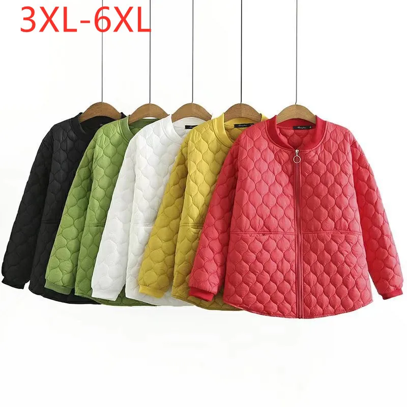 New 2021 Autumn Winter Plus Size Women Clothing Wadded Jacket Large Long Sleeve Loose Red Thin Zipper Coat 3XL 4XL 5XL 6XL
New 2021 Autumn Winter Plus Size Women Clothing Wadded Jacket Large Long Sleeve Loose Red Thin Zipper Coat 3XL 4XL 5XL 6XL
