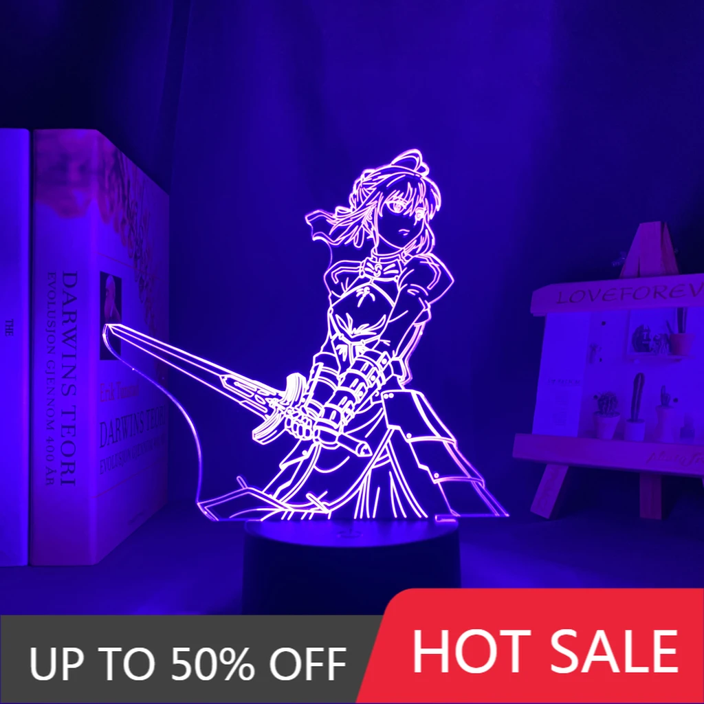 Anime 3d Light Fate Stay Night Saber for Bedroom Decor Birthday Gift Manga Fate Stay Night Led Night Light Lamp Saber
Anime 3d Light Fate Stay Night Saber for Bedroom Decor Birthday Gift Manga Fate Stay Night Led Night Light Lamp Saber