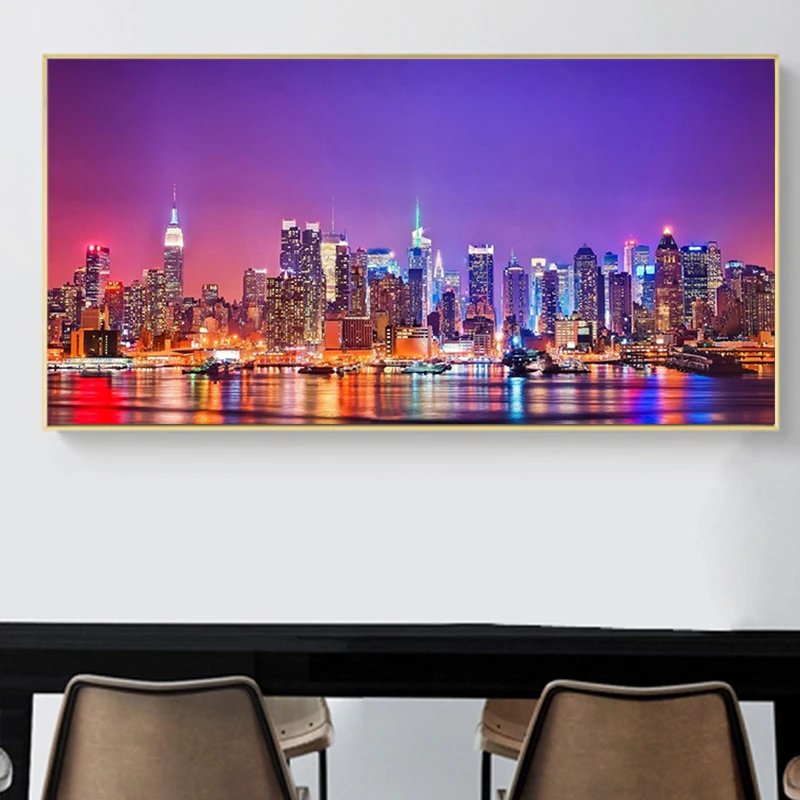 Night View of New York City Landscape Canvas Paintings on The Wall Art Posters and Prints Wall Art Pictures for Living Room
Night View of New York City Landscape Canvas Paintings on The Wall Art Posters and Prints Wall Art Pictures for Living Room