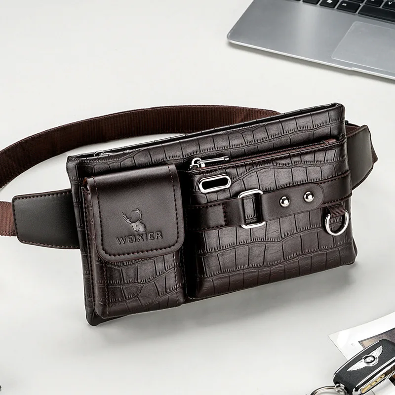2021 New Products In Stock Men's Fashion Retro Small Waist Bag Outdoor Travel Slanted Chest Bag PU Leather Waterproof Waist Bag
2021 New Products In Stock Men's Fashion Retro Small Waist Bag Outdoor Travel Slanted Chest Bag PU Leather Waterproof Waist Bag