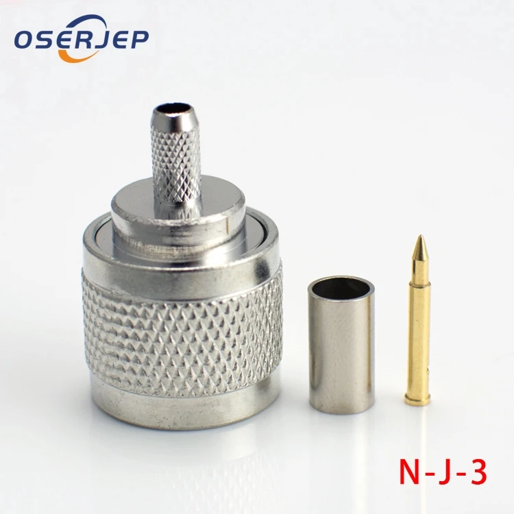 Коаксиальный соединитель разъем 50-3/50-5 N штекер RF коаксиальный RG6 RG58 RG142 RG223 LMR195
